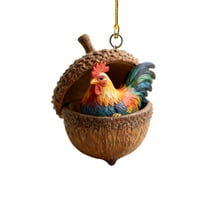 LYINGF 2D Animal Nut Pendant Christmas Decor - Cute Acrylic Animal-Shaped Hanging Ornaments, Festive Tree Decoration for Animal Lovers, Unique Christmas Tree Pendants