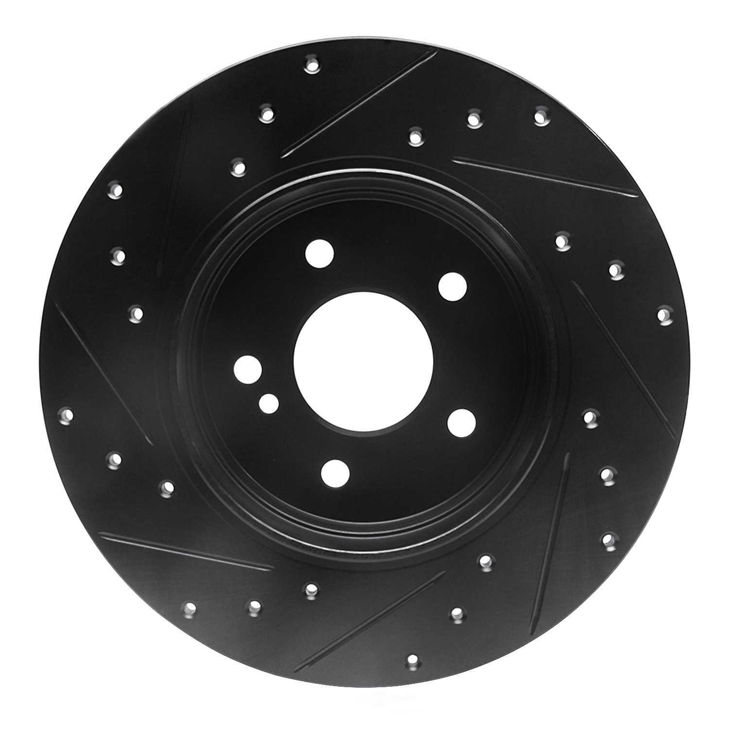 Dynamic Friction Company 633-63037R DFC Brake Rotor - Drilled And Slotted - Black