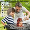 thumbnail image 6 of Gyro Pan with Skewer, Vertical Skewer Pan for Oven, Vertical Rotisserie Pan, Al Pastor Skewer Pan, Gyro Cooking Plate with 3 Removable Spikes(8”/10"/12”) & Brushes (Color : A), 6 of 8