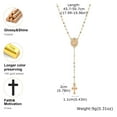 thumbnail image 3 of Virgin Mary/st Benedict Rosary Beads Necklace for Women, Our Lady Of Guadalupe Jesus Cross Y Necklace Christian Jewelry (PNB-258G-18), 3 of 7