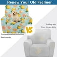 thumbnail image 4 of Jiueut Lemon Daisy Print Recliner Chair Cover, Stain Resistant Sofa Slipcover Anti-Slip Furniture Protector for Pet and Kid-Friendly Homes, 4 of 7