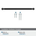 thumbnail image 4 of Amerock Cowrie 10-1/16 inch (256mm) Center-to-Center Matte Black Cabinet Pull, 4 of 6