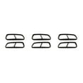 thumbnail image 4 of Transemion 2pcs/set Easy Installation Car Exhaust Pipe Cover Trim Durable Stainless Steel Enhanced Protection glossy black 3Set, 4 of 6