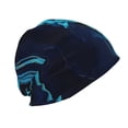 thumbnail image 4 of Kll Blue Marble And Gold Winter Fall Beanie Knit Hats For Men & Women - Warm & Soft Stylish Toboggan Caps For Cold Weather, 4 of 9