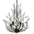 thumbnail image 3 of Regency Hill Aurine Matte Black Pendant Chandelier 18" Wide Modern Clear Crystal Glass Leaf 5-Light Fixture for Dining Room Foyer House Kitchen Island, 3 of 7