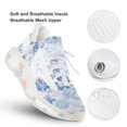 thumbnail image 3 of Modern Navy Blue White Watercolor Elegant Floral Walking Shoes for Men Woman Lightweight Tennis Fashion Elastic Sports Shoes Cushion Basketball Shoes, 3 of 7