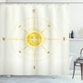 thumbnail image 1 of Ambesonne Compass Shower Curtain, Vintage Sailing Device, 69"Wx84"L, Yellow, 1 of 3