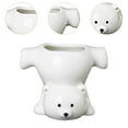 thumbnail image 6 of MAGIDEAL Bear Plant Pot Pen Holder Planters Organizer Flower Pot for Indoor Plants Garden White, 6 of 8