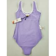new Ellesse women bodysuit swimsuit EW08425 515 purple cotton elastane sz XS $38