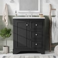 thumbnail image 3 of MODERNLUXE 30" Bathroom Vanity with Ceramic Sink Combo, Undermount Vanity Sink Cabinet with Soft-Close Door,Adjustable Shelves & 3 Drawers, Freestanding Bathroom Storage Cabinet,Black, 3 of 11