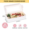 thumbnail image 2 of Cajas para galletas Moretoes, 30 unidades, caja blanca para panadería de 32 x 14 x 6 cm con ventana, 2 of 7
