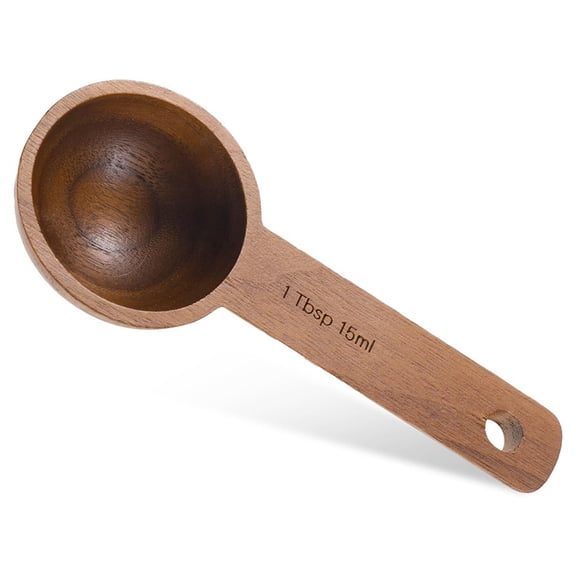 Walnut Wooden Coffee Scoop for Jars, Coffee Scoop for Ground Coffe Handmade Tablespoon Measuring Spoon for Coffe Beans