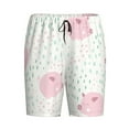 thumbnail image 4 of Naloa Cute Pigs Men's Short Pajama Pants, Lounge Comfort Shorts with Elasticized Waistband and Side Pockets - X-Large, 4 of 9