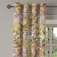 thumbnail image 3 of Ambesonne Leaf Print Grommet Curtain, Colorful Retro Leaves, 50"x120", Khaki Pink Fawn, 3 of 5