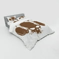 thumbnail image 3 of Ambesonne Music Bedding Set 3 Pcs, DJ Grunge Retro Skull, Twin, Pale Caramel Cream, 3 of 3