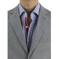 thumbnail image 2 of Mens Side Vent 2-piece Gray Linen Modern Fit Suit DTI DARYA, 2 of 3