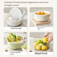 thumbnail image 5 of Clearance! Kitchen Bowl Set 2 in 1 Fruit Vegetable Washing Food Strainers Large Plastic Double Layered Strainer Basket for Pasta Spaghetti Berry Colander for Kitchen, 5 of 9