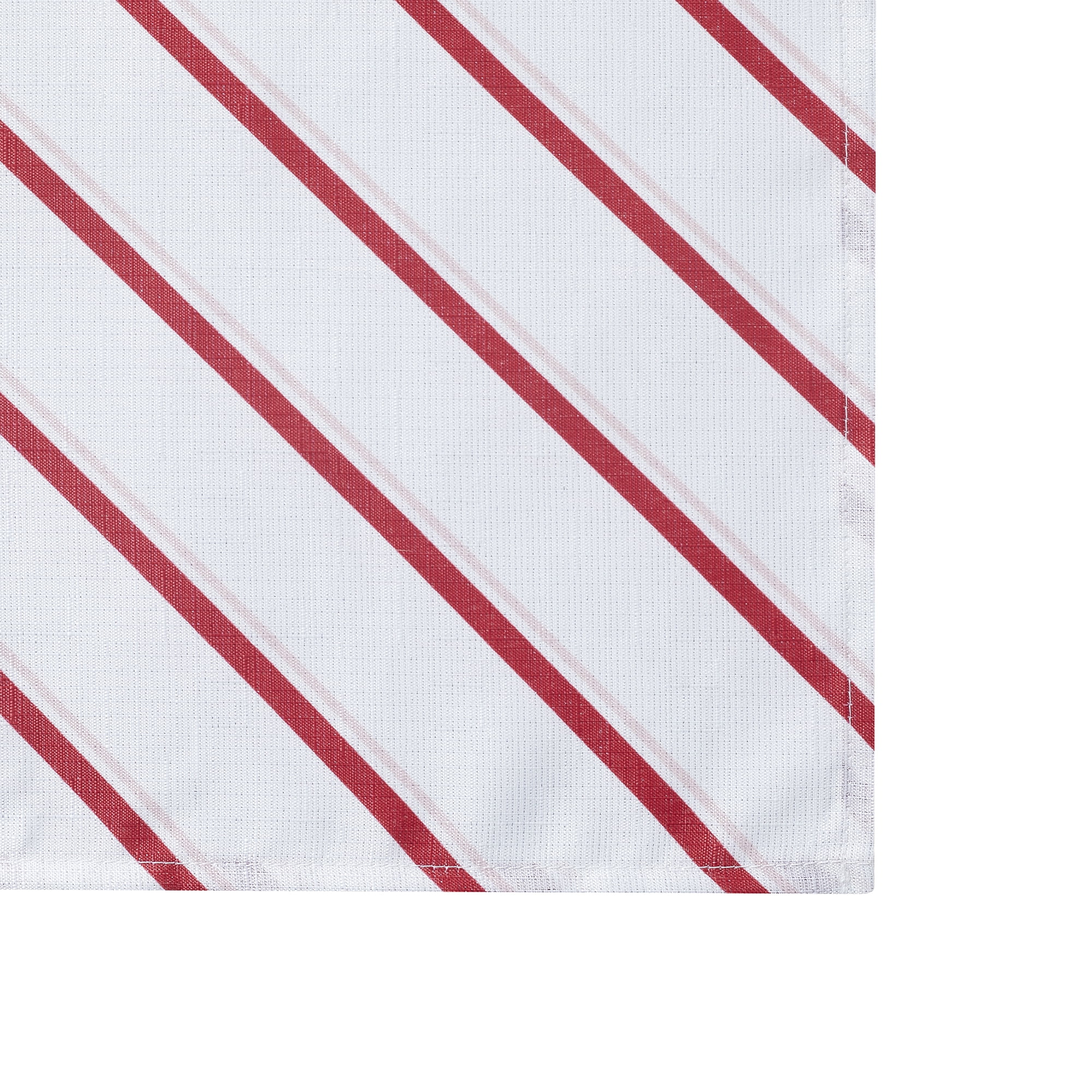 (2 pack) Holiday Time Christmas Candy Cane Stripe Fabric Tablecloth, Festive Xmas Décor 60" x 84"