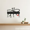 thumbnail image 2 of Craftnamesign Custom Infinity Heart Metal Key Holder, Metal Coat Rack, Metal Key Hanger, 2 of 5