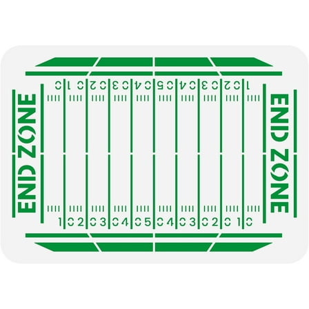 Football Field Stencil 8.3x11.7inch 14 Mil Template for Painting Lines Numbers Patterns - Reusable DIY Craft Decor Yardlines Plastic Stencil 1pc