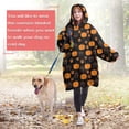 thumbnail image 4 of Wearable Oversized Blanket,Halloween Pumpkin Paw Pattern Wearable Blanket Hoodie for Adults,Cozy Hooded Blankets with Super Pockets,Super Warm Fuzzy Pullover for Women & Men, 4 of 6