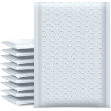 8" x 11" - Self-Seal White Poly Bubble Mailers (Pack of 10)