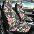 thumbnail image 4 of Xoenoiee Bright Rose Flowers Print Car Seat Covers Set of 2 Washable Soft Universal Fit Front Car Seats Cover Buckle for Car Auto Automotive Truck SUV Vans, 4 of 6