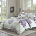thumbnail image 5 of Comfort Spaces Queen Size Comforter Set, 5-Piece Floral Bedding Set for All Season, Purple Queen Comforter Set with Bed Skirt, 5 of 6