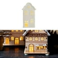 thumbnail image 6 of Christmas Village House Sculpture Collectible Desktop Figurine Ceramic Material Holiday Table Centerpiece, 6 of 8