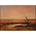 thumbnail image 2 of François-Auguste Ravier 18x14 Black Ornate Wood Framed Double Matted Museum Art Print Titled - Landscape Study, 2 of 5