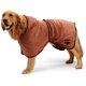 thumbnail image 1 of Toalla de albornoz para perros con capucha con correa ajustable, microfibra de secado rápido, superabsorbente para mascotas, perros y gatos, toalla de albornoz para secar marrón S brillar Juguete, 1 of 3