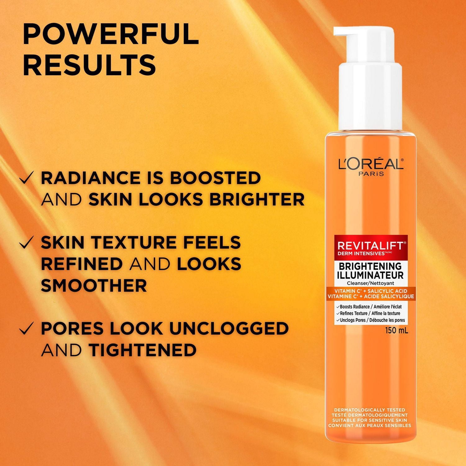 L'Oréal Paris Nettoyant Illuminant pour le visage, 150ml