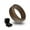 Bronze, variant on Beveled Silicone Ring for Men Women Wedding Band (Black, 14)
