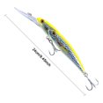 thumbnail image 2 of Pesca de señora 24 cm 83g Cebo artificial Wobblers para la trucha de lubina Pike amarillo, 2 of 7