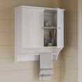thumbnail image 3 of Armoire Murale de Salle de Bain Blanche : Deux Portes, Grand Rangement, 3 of 8