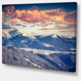 thumbnail image 2 of Winter Alpine Sunset over Hills - Large Landscape Canvas Art Print, 2 of 4
