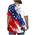 thumbnail image 4 of successthop Independence Day Womens T Shirt Flags Plus Size USA Birthday Tunic Tops Casual Shirts Crewneck Clothes XL, 4 of 5
