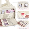 thumbnail image 4 of Elouva Toiletry Bag, Elouva Large Capacity Travel Cosmetic Bag, 4-in-1 Puffy Multi-Functional Toiletry Bags. Portable Waterproof Open Flat Organizer Bags, Can be Taken on Board (Pink), 4 of 8