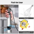 thumbnail image 4 of SANGKEE Batidora de Mano Inmersion, Licuadora de Mano 4 en 1, Variable Velocidad y Modo Turbo con Cuchillas de Acero Inoxidable, Picadora 500ml, Batidor de Huevos y Vaso Medidor 700ml, 500W, HHB1, 4 of 9