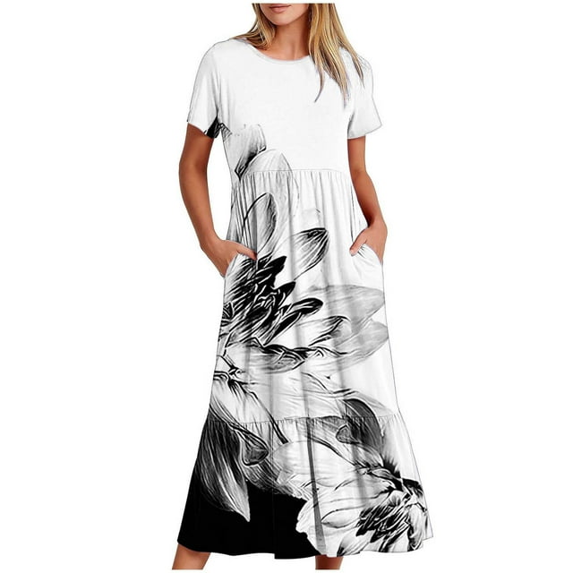 Robe Complète Georges Robes pour Femmes 2024, Chandail Tricoté à Encolure en U pour Femmes avec Dentelle et Robe Chandail au Tempérament à la Mode