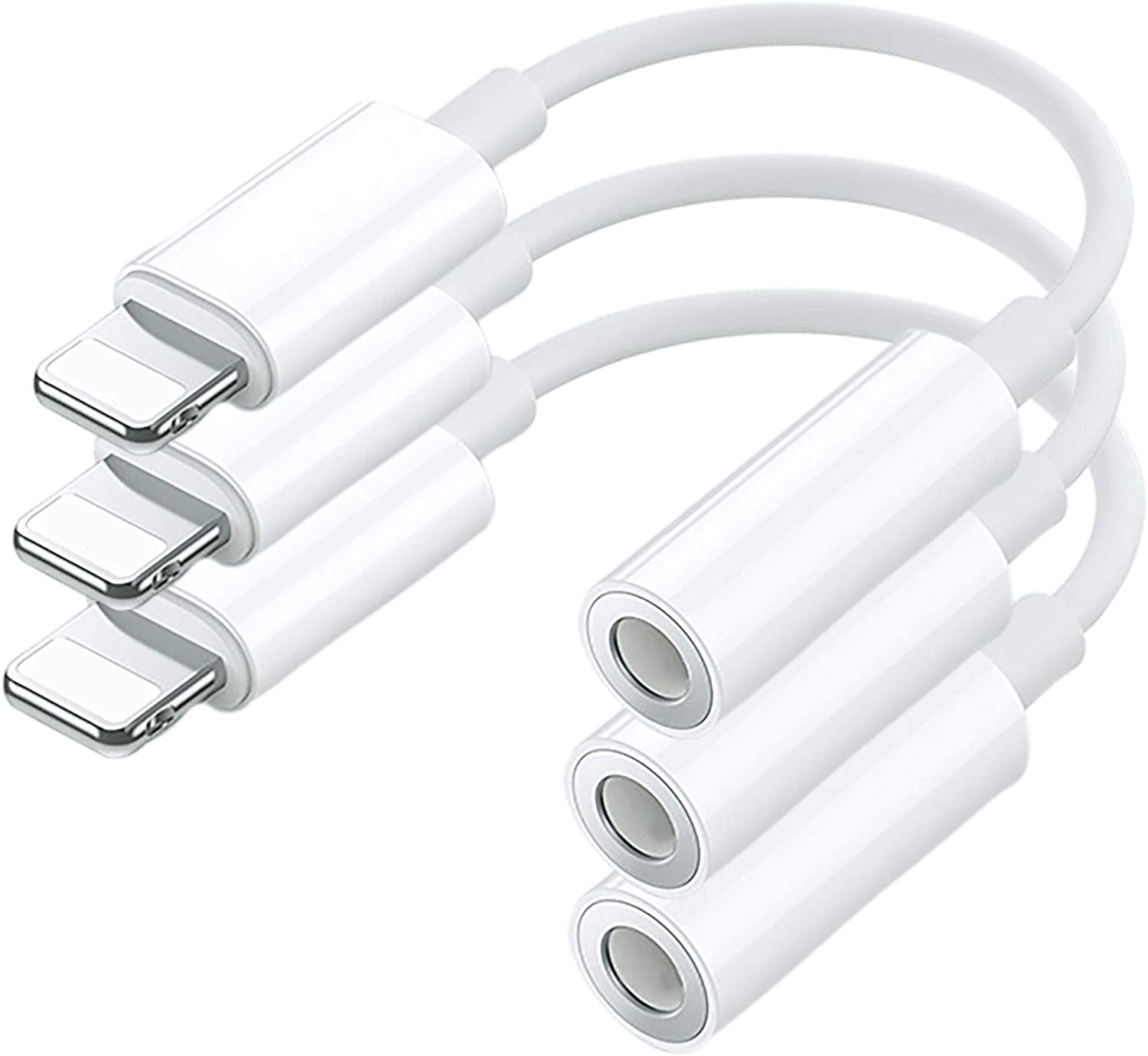 Lightning to Headphone Jack Adapter Dongle [ MFi Certified ] Earbuds