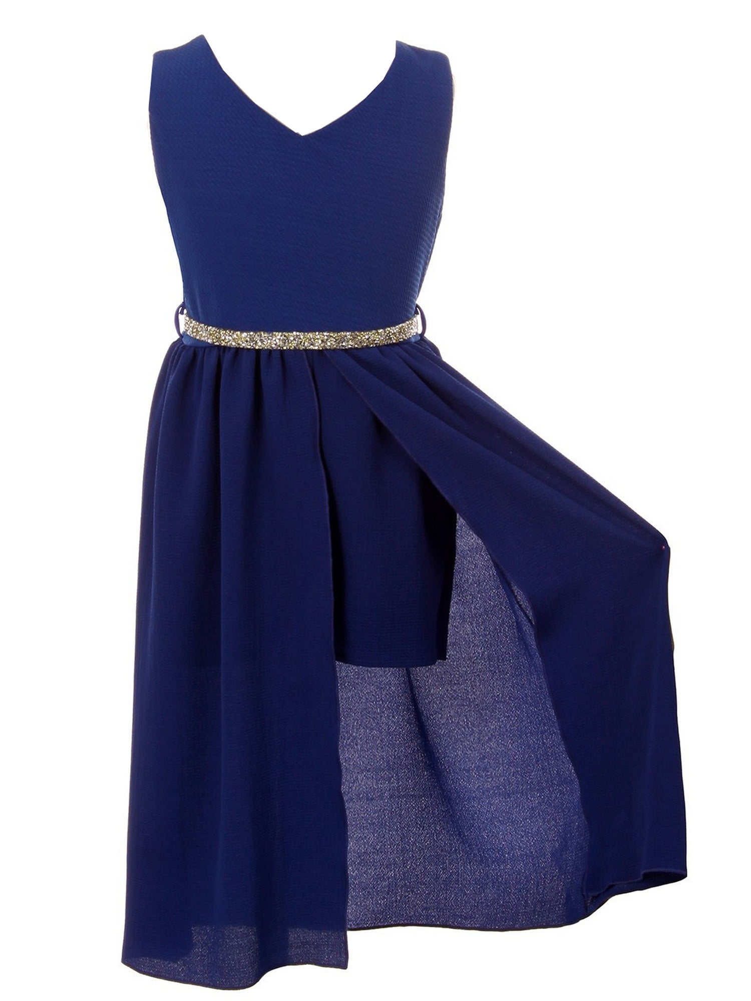 gown in royal blue colour