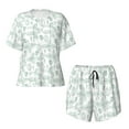 thumbnail image 4 of Naloa Leaf Print Women's Short-Sleeved Pajama Set, Loungewear, Summer pajamas, Breathable Cozy - 4X-Large, 4 of 9