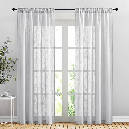 Semi Sheer Curtains For Living Room 84, Back Tab Sheer Curtains Canada