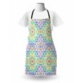 thumbnail image 3 of Rainbow Mandala Apron, Colorful Stripes with Flower Pattern Oriental Folklore Boho Motifs, Unisex Kitchen Bib with Adjustable Neck for Cooking Gardening, Adult Size, Multicolor, by Ambesonne, 3 of 4