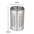 thumbnail image 2 of Utensil Holder Stainless Steel, Kitchen Utensil Drying Cylinder with Drain Holes，Cookware Cutlery Holder, 2 of 5