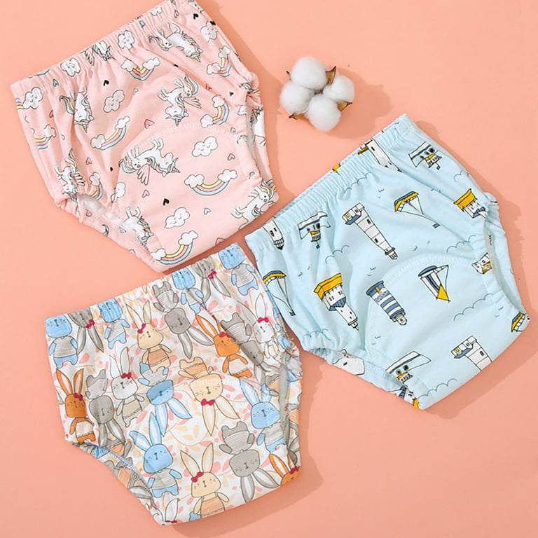 Esho Baby Boys Girls Soft Cotton Training Pants Underwear Padded Panties  Undies Briefs, Size 6M-2T 