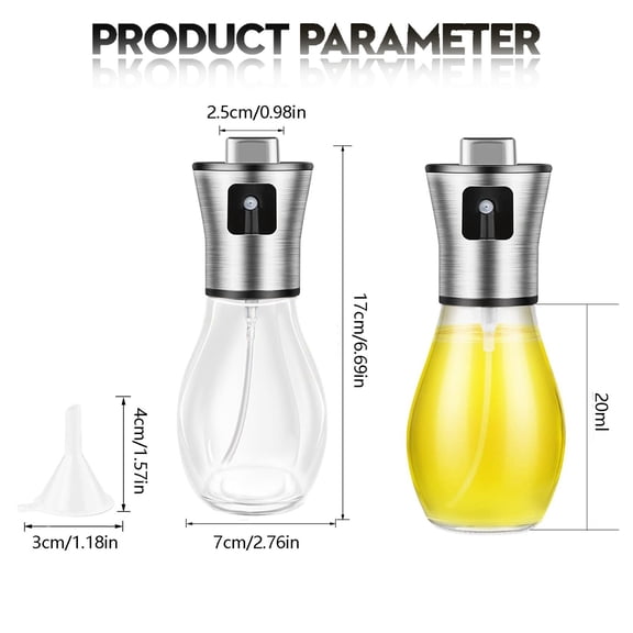 Olive Oil Sprayer for Cooking 200ml Mist Dispenser Baking Fryer Canola Oil Kitchen Gadget