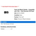 thumbnail image 2 of Front Left Wheel Cylinder - Compatible with 1960 - 1966 Chevy C30 Panel 1961 1962 1963 1964 1965, 2 of 2