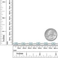 thumbnail image 4 of Gem Stone King 925 Sterling Silver Sky Blue Topaz and White Moissanite Tennis Bracelet for Women (6.91 Cttw, Gemstone Birthstone, Oval 6X4MM, 7 inch), 4 of 5